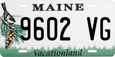 ME license plate 9602VG