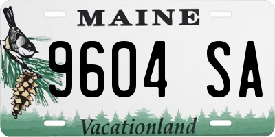 ME license plate 9604SA