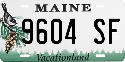 ME license plate 9604SF