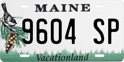 ME license plate 9604SP