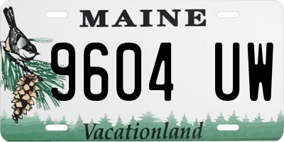 ME license plate 9604UW