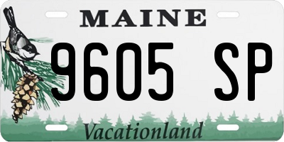 ME license plate 9605SP