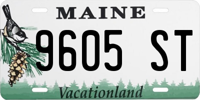 ME license plate 9605ST