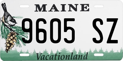ME license plate 9605SZ