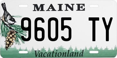 ME license plate 9605TY