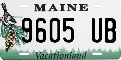 ME license plate 9605UB