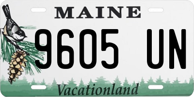 ME license plate 9605UN