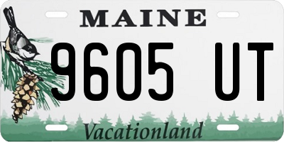 ME license plate 9605UT