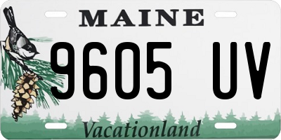 ME license plate 9605UV