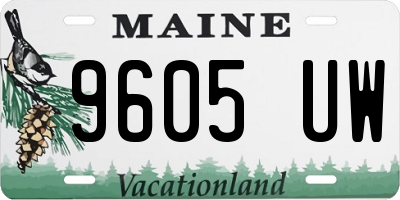 ME license plate 9605UW