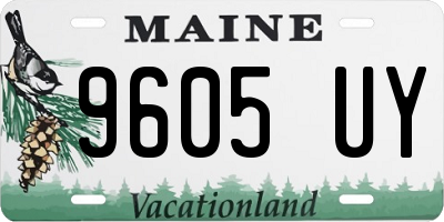 ME license plate 9605UY