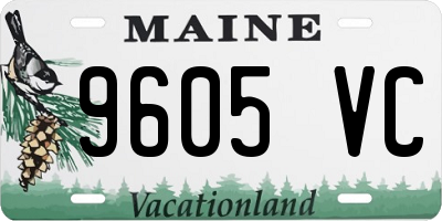 ME license plate 9605VC