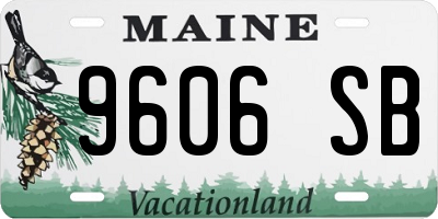 ME license plate 9606SB