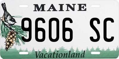 ME license plate 9606SC