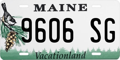 ME license plate 9606SG
