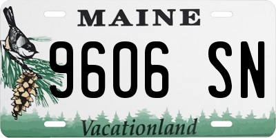 ME license plate 9606SN