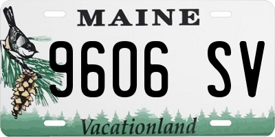 ME license plate 9606SV