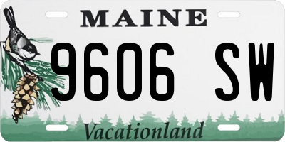 ME license plate 9606SW