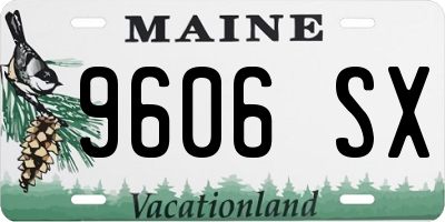 ME license plate 9606SX