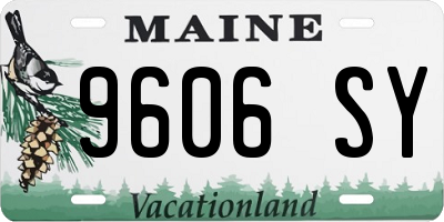 ME license plate 9606SY
