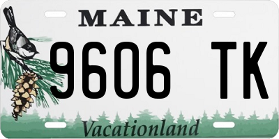 ME license plate 9606TK