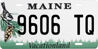 ME license plate 9606TQ