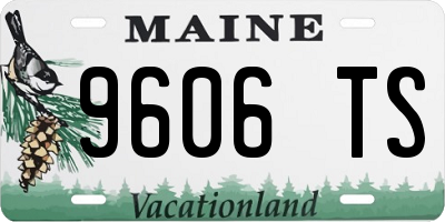 ME license plate 9606TS