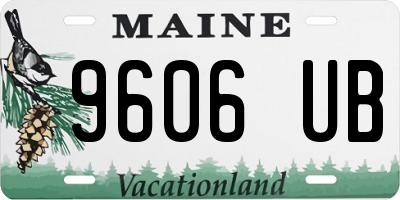 ME license plate 9606UB