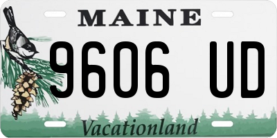 ME license plate 9606UD