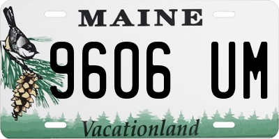 ME license plate 9606UM