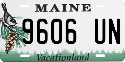 ME license plate 9606UN