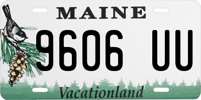 ME license plate 9606UU