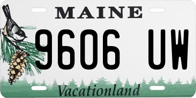 ME license plate 9606UW