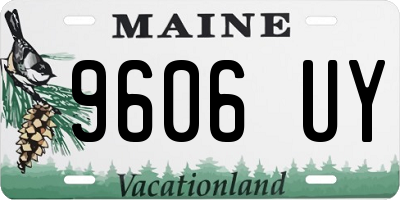 ME license plate 9606UY