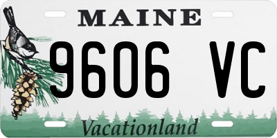 ME license plate 9606VC