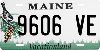 ME license plate 9606VE