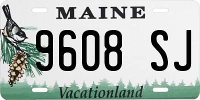 ME license plate 9608SJ