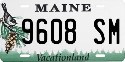 ME license plate 9608SM