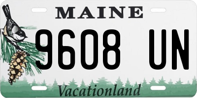 ME license plate 9608UN