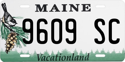 ME license plate 9609SC