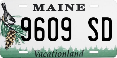 ME license plate 9609SD