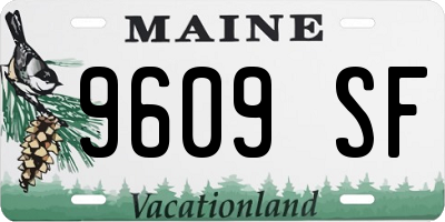 ME license plate 9609SF
