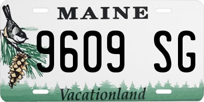 ME license plate 9609SG