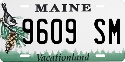 ME license plate 9609SM