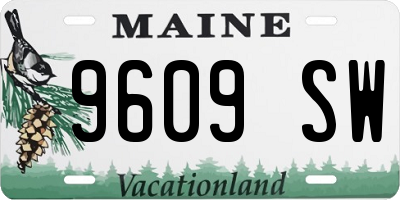 ME license plate 9609SW