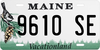 ME license plate 9610SE
