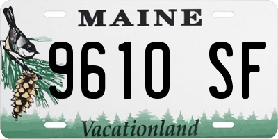 ME license plate 9610SF