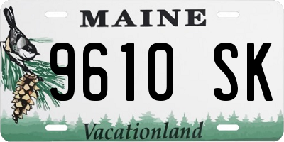ME license plate 9610SK