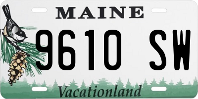 ME license plate 9610SW