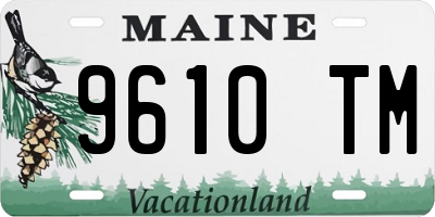 ME license plate 9610TM